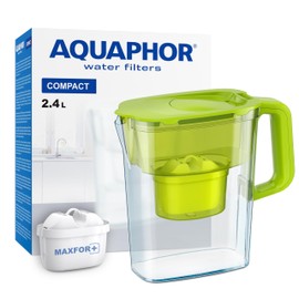 AQUAPHOR Water Filter Jug Compact with 1 X Maxfor+ Filter - 2.4L Capacity - Light Green