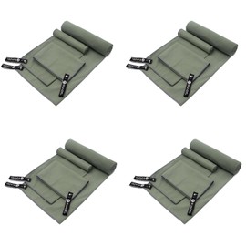 Eunzel 4 Set Quick Dry Camping Towel, Microfiber Travel Towel Super Absorbent Fast Drying Towel for Camping, Beach, Gym, Backpacking & Swimming(Four 3-Piece Towel Sets, Army Green)