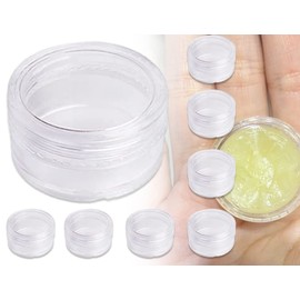 ZoeTekway Pack of 8 5 g Transparent Cream Jars Empty Small Tins with Lid Plastic Cosmetic Sample Container Sample Container