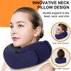 Vzpeun Travel Pillow - Hooded Neck Pillow Airplane, Memory Foam