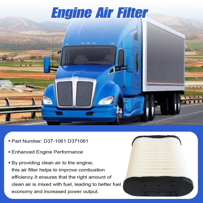 XQSMWF D37-1061 Engine Air Filter Compatible with Kenworth T680 2023