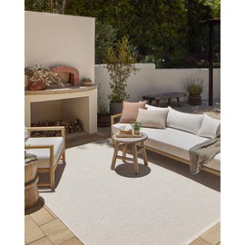 Loloi Amber Lewis Malibu Collection MAB-01 Ivory/Dove 3'-9" x 5'-9" Accent Rug