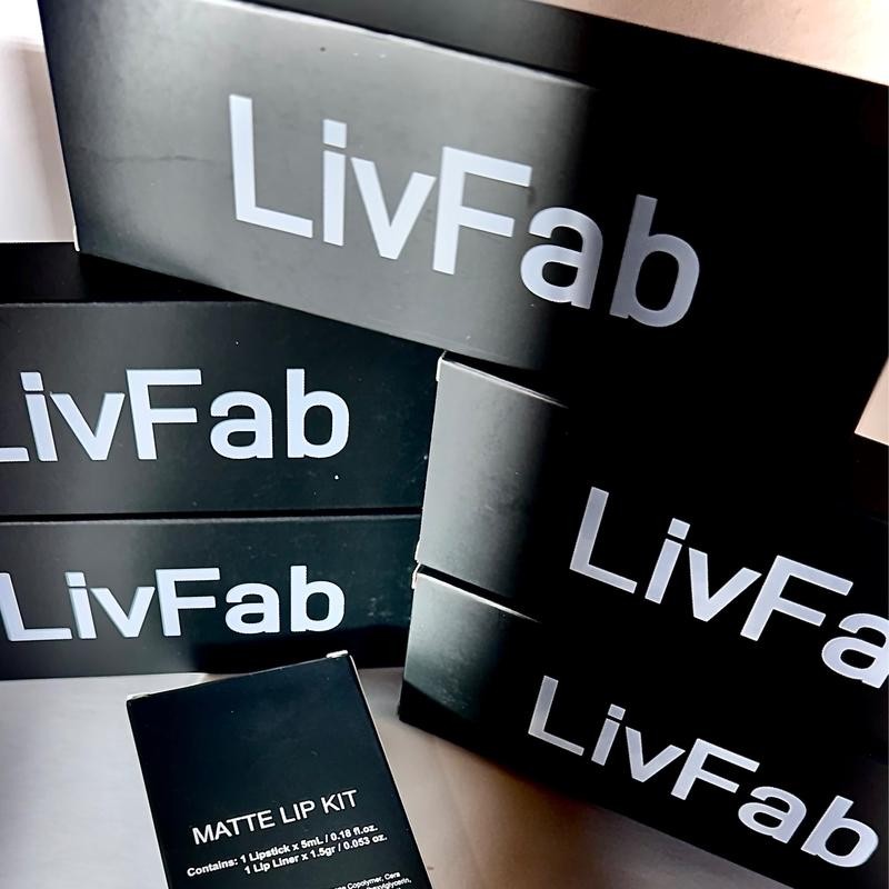 LivFab Waterproof Matte Lip Liner and Lip Lipstick - Color: