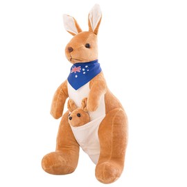 NTEVXZ Kangaroo Plush Toys, Stuffed Toy Kangaroo, Mother and Child Kangaroo Doll, Kangaroo Holding Baby Stuffed Toy, Birthday Gift for Children