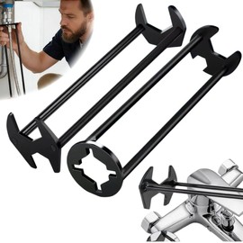 ZXLXLGC 2026 Upgraded Multifunctional Sink Wrench 2-Pack — Plumbing Tools for Tight Spaces, Faucet & Basin Installation for Kitchen Bathroom