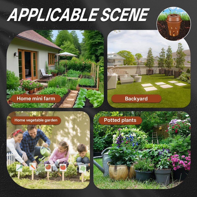 TOP XIAN Inground Worm Composter, Mini Underground Worm Farm for