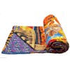 Estationeryhouse Indian Vintage Kantha Quilt Handmade Throw Reversible Blanket Bedspread