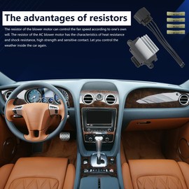 GRABOTE BL3Z19E624A BL3Z-19E624-A YH1829 HVAC Control Module Blower Motor Resistor for 2009-2014 F-ord Lobo