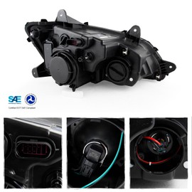 AKKON - Fits 2008-2017 Kenworth T660 OE Style Projector Headlights Chrome Housing Left + Right Replacement