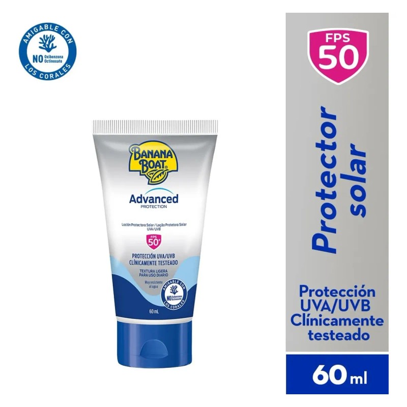 Protector Solar Loción Banana Boat Advanced Fps Ligero 60ml