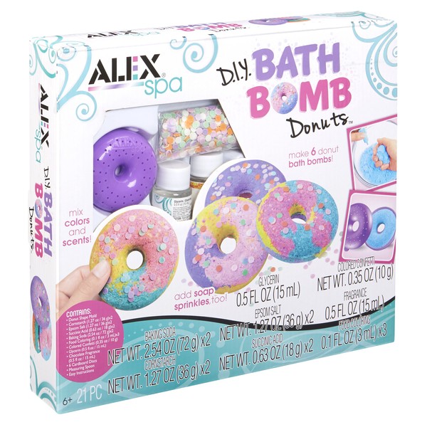 Alex Spa DIY Bath Bomb Donuts Kids Bath Bomb Soap Kit