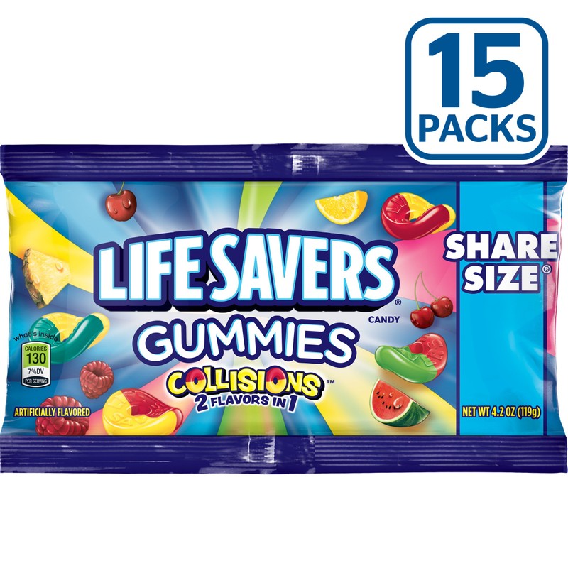 Lifesavers Gummies Collision Pouches, 4.2 Ounce (Pack of 15)
