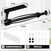 VEHHE Kitchen Roll Holder Under Cabinet, One-handed Tearing Paper Towel