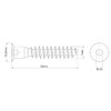 7mm x 50mm Silver Hex Socket Flat Head Confirmat Screws
