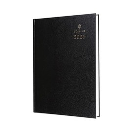 Collins - Desk - 2026 12 Month Calendar Year Planner, Week-To-View Diary, A5 Hard Cover - Black (35.99-26)