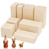 AUNHOKE Wooden Blocks for Carving, Pack of 12 Wooden Blocks