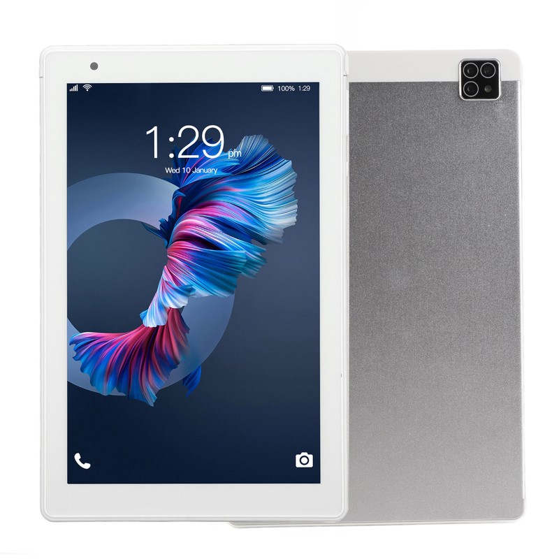 8in Tablet Silver Expandable 128GB Support Calls 4GB 64GB RAM
