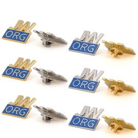 Jw.org Pins-1 Inch Solid Metal Pins- Gold or Silver Toned With Jw.org Logo For Jehovah's Witnesses- 12 Pack, 12 Pack-letter pin, Metal Silver