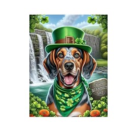 Blue Tick Coonhound - Best of Breed DCR Saint Patricks Day Garden Flag Mailbox Flag Dog Flag