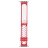 Durable Silicone Watch Strap Replacement Wristband for Watch(Red White)