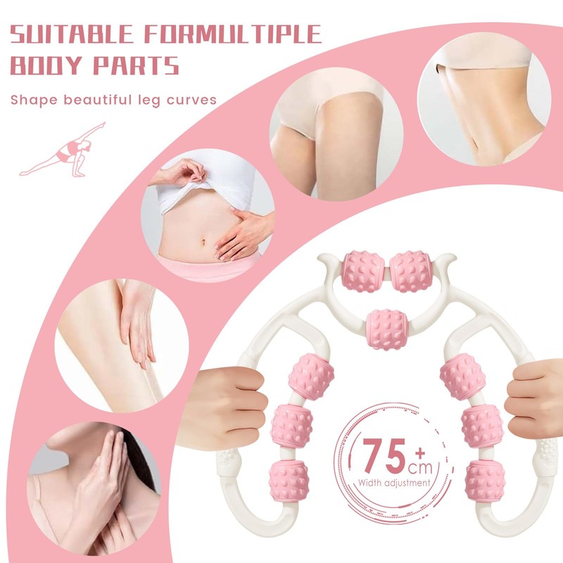 Yanghad Massage Roller, Leg Massager (White + Pink)