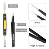 11 Pcs Precision Tweezers Set, ESD Anti-Static Tweezers Set, Stainless