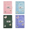 NectaRoy Lockable Diary, PU Leather Password Notebook Agenda(Butterfly decor), B6