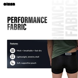 OLSSA Reef Brief Pack of 2 | Men's Brief Underwear with Quick-Dry Mesh, Lightweight & Breathable Briefs for Fitness, Swim (Large) Black