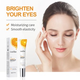 Vitamin C Eye Cream for Dark Circles and Puffy Eyes, Brighten Instant Tightener Under Eye Repair Cream, Hydrating Brightening Anti Aging Eye Bags Remover Wrinkle Filler Eye Serum for All Skin Types