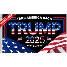 JOLCAHEU Double Sided Trump 2025 Boat Flag Motorcycle Flag Truck Flag 12x18inch,220D Durable Nylon President Trump Flag for Boat Motorcycle Truck,Take America Back Flags with 2 Brass Grommets.