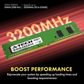 A-Tech 16GB Kit (4x4GB) RAM for ASUS ROG Strix B550-F Gaming WiFi II, B550-F Gaming (Wi-Fi) Motherboard | DDR4 3200MHz PC4-25600 DIMM 1.2V 288-Pin Non-ECC UDIMM Memory Upgrade