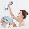Boutihao 2 Stk Duschgriff Saugnapf, Kunststoff Badewannengriff, Aufstehhilfe Extra Griffstange,