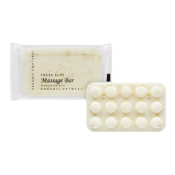 1-Shoppe All-in-Kit Diversified Hospitality Organic Oatmeal Massage Bar Soap, Travel Size Hotel Amenities, 1.75 oz (Case of 100)