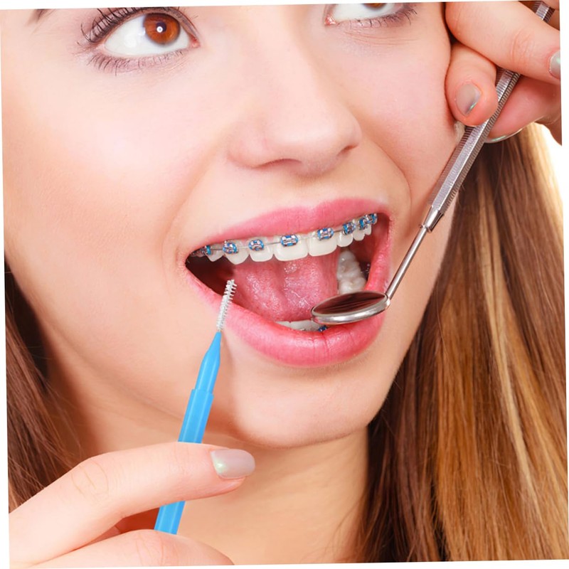 ULTECHNOVO 50pcs Interdental Brush Portable Cleaning Tool for Gentle Brush