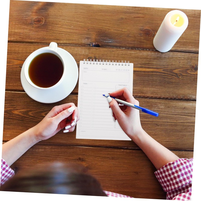 Operitacx Undated Daily Planner Notepad for Tear-Off Portable Planning Notebook
