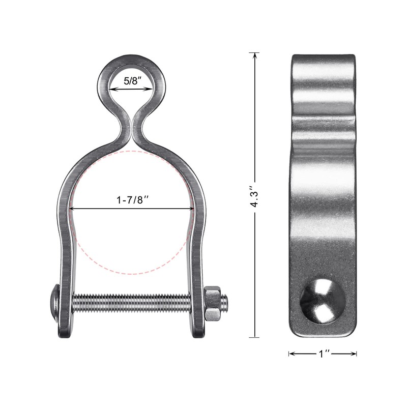 Insaga 304 Stainless Steel Gate Hinges 2Pcs for 1-7/8" Chain
