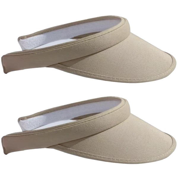2 Pack Clip On Visor Hats Women Men Wide Brim