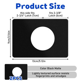 2PCS Matte Black Door Knob/Deadbolt Reinforcement Plate, Door Lock Fixing Plate Doors Handle Fixing Cover Filler Repair Backplate Doors Handle Hole Reinforcer Kit
