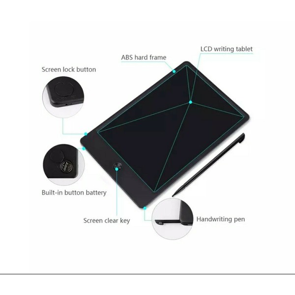 Unbranded 10 inch LCD Writing Drawing Tablet 1 Click Erase