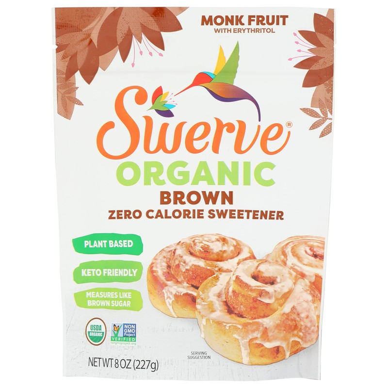 Swerve Organic Monk Fruit Brown Sugar Replacement Sweetener, 8 Ounce