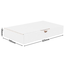 verpacking Maxi Letter Boxes 225 x 145 x 35 mm Maxi Letter MB-XS White Shipping Post Folding Box DIN A5 (Inner Dimensions 220 x 136 x 33 mm) Shipping Box Book Shipment (Pack of 10)