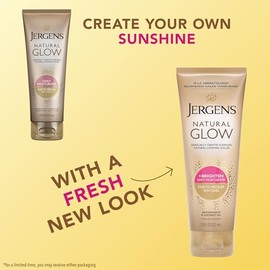 Jergens - Crema hidratante revitalizante de uso diario Natural Glow para tonos de piel claros a medianos de for Unisex, crema hidratante de 7.5 oz