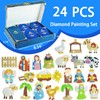 Nativity Sence Diamond Painting Advent Calendar 2025,24pcs Nativity Diamond Art