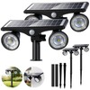 Paktonvo 2Pack Solar Lights Outdoor Waterproof, 6000K Ultra Bright，2 Lighting