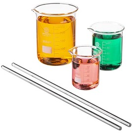 Glass Beakers Set - Science, Chemistry Classroom Supplies - Borosilicate Glass - Education, Research Equipment for Industrial and Academic Labs (50-250mL, 3-Pack)