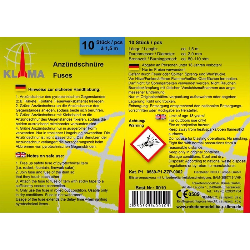 10 x 1.5 m long lighting cords