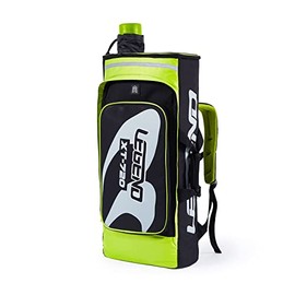 Legend - XT720 Recurve Bow Case (Green) | Backpack Style Bag with Heavy Duty Foam Padding for Portable Protection of Recurve Bows & Risers up to 27" | Telescopic Arrow Tube Extends Up to 35"