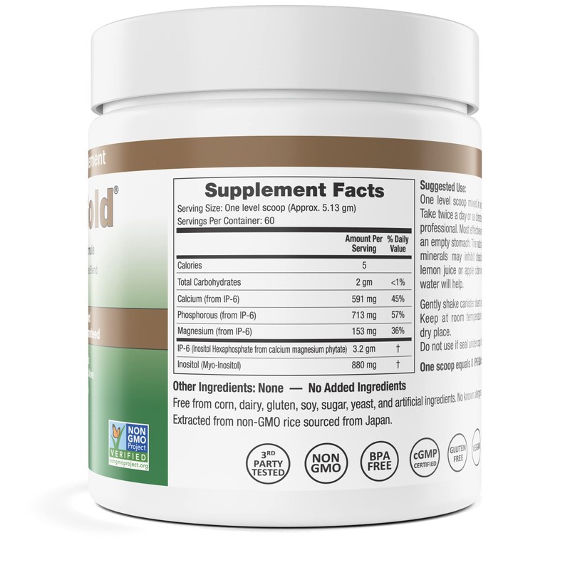 IP6 Gold, IP-6 & Myo-Inositol, Unflavored Powder 308 gm -