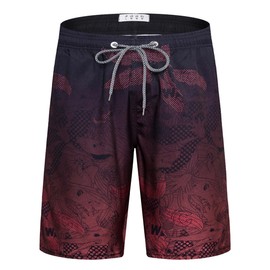 APTRO Men's Swim Trunks Swimming Shorts Board Shorts Quick Dry Beach Shorts Big and Tall Swim Shorts BS023 Red L