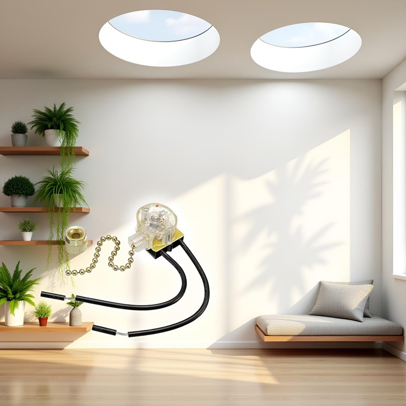 BWESOO Universal Ceiling Fan Wall Light Replacement Pull Chain Brass